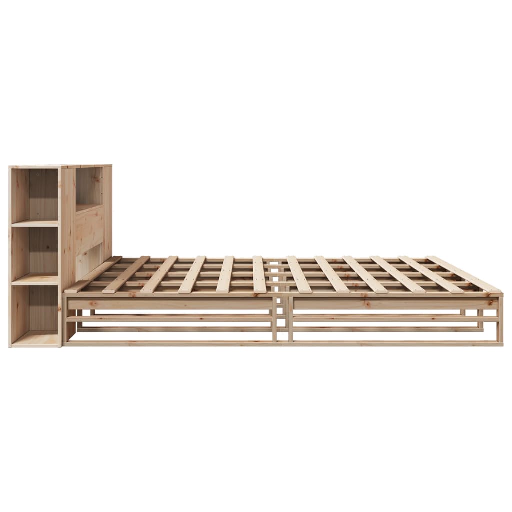 Bookcase Bed without Mattress 200x200 cm Solid Wood