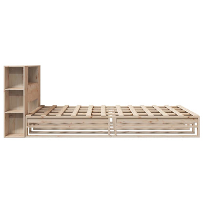 Bookcase Bed without Mattress 135x190 cm Double Solid Wood