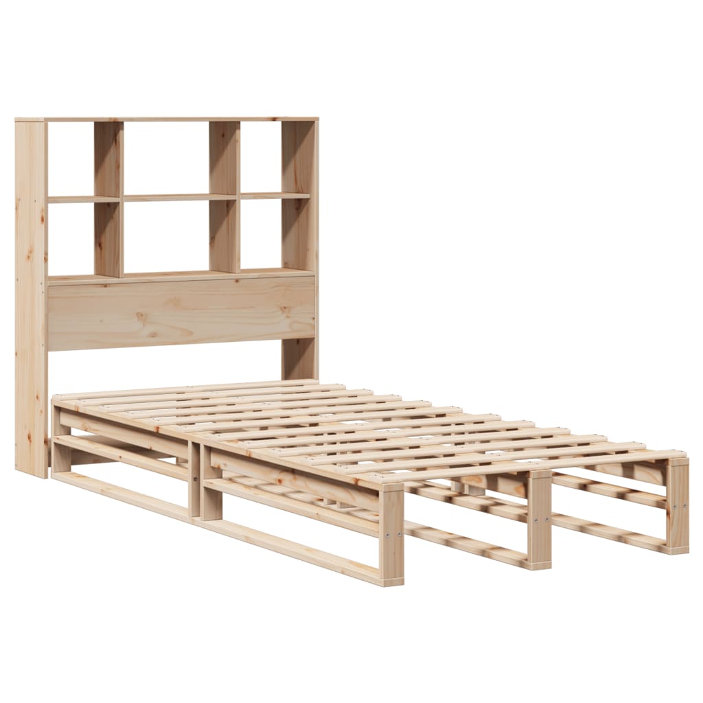 Bookcase Bed without Mattress 90x200 cm Solid Wood