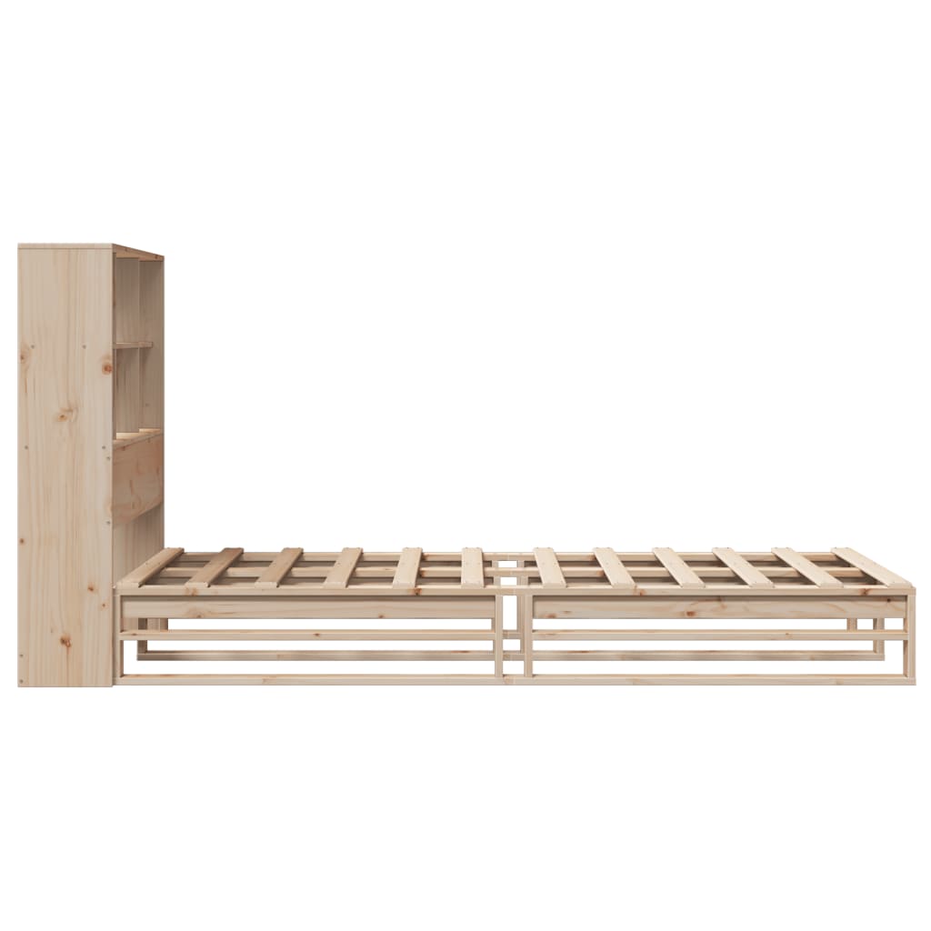 Bookcase Bed without Mattress 90x200 cm Solid Wood