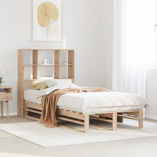 Bookcase Bed without Mattress 90x200 cm Solid Wood