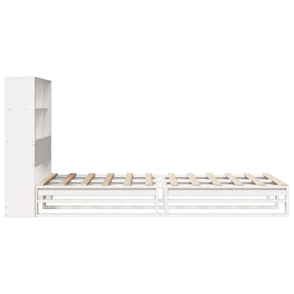 Bookcase Bed without Mattress White 90x200 cm Solid Wood