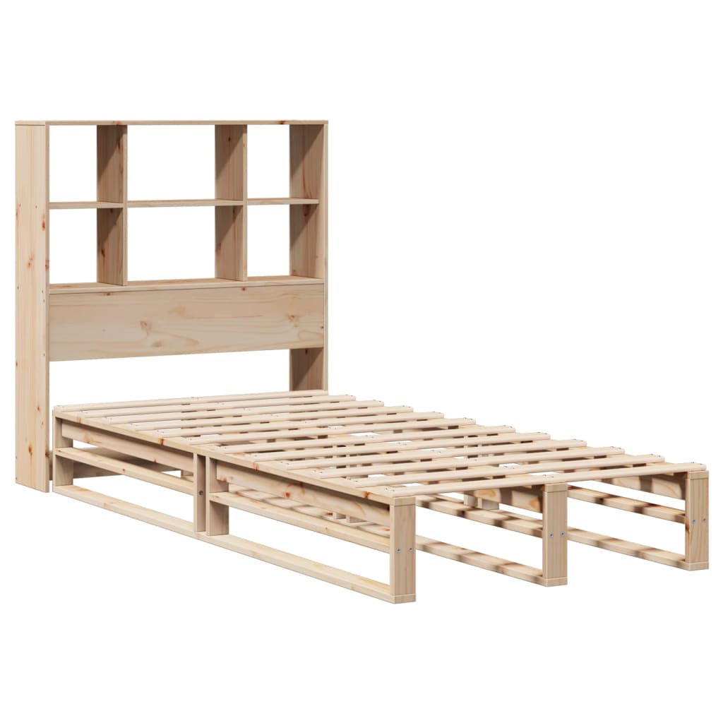 Bookcase Bed without Mattress 100x200 cm Solid Wood