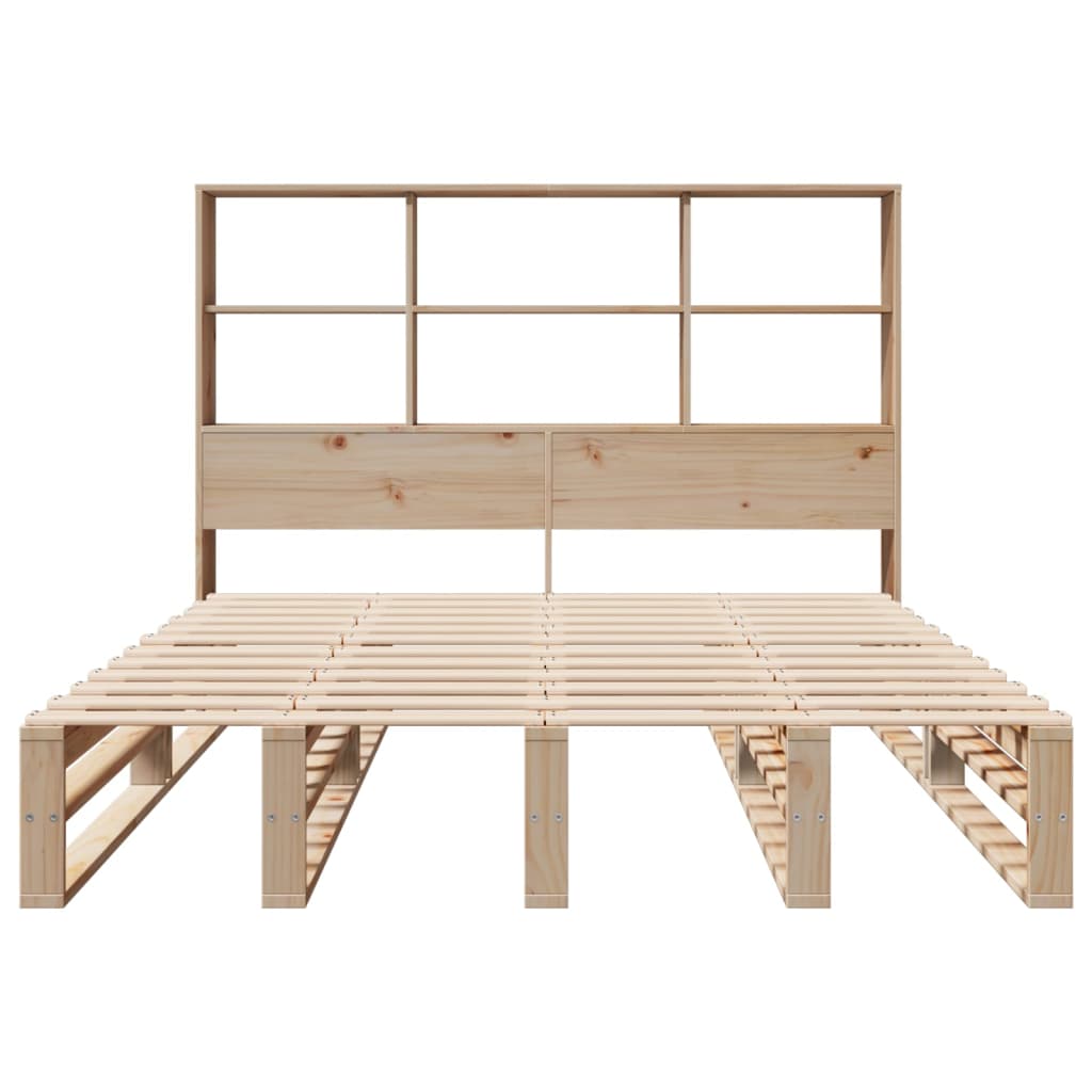 Bookcase Bed without Mattress 120x200 cm Solid Wood