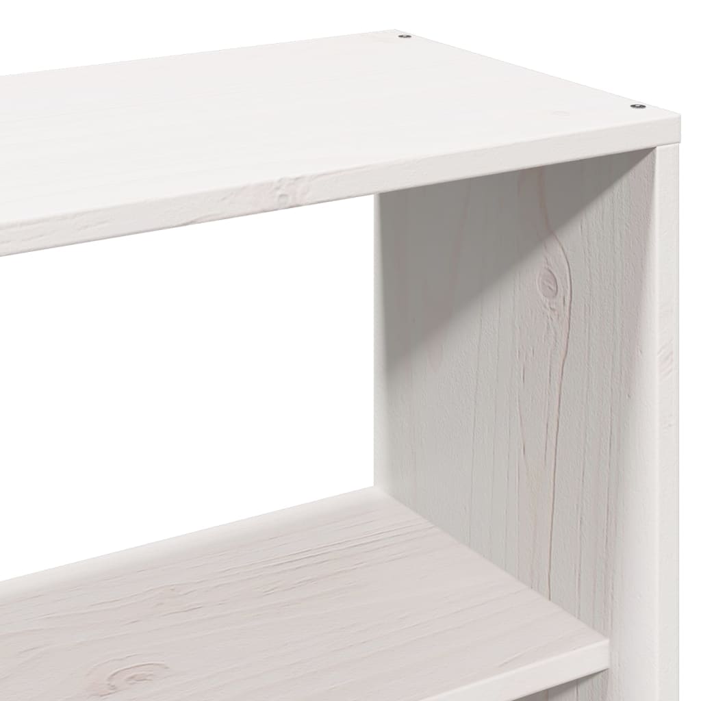 Bookcase Bed without Mattress White 160x200 cm Solid Wood