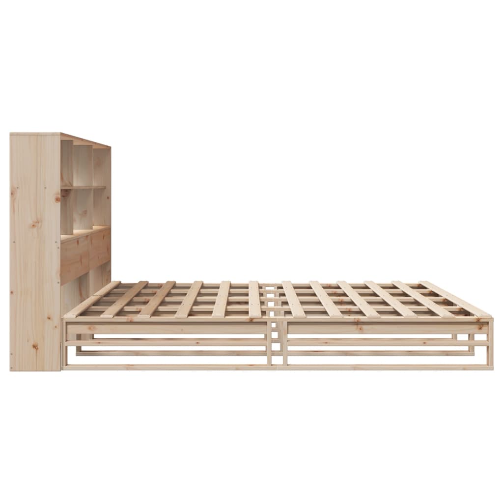 Bookcase Bed without Mattress 180x200 cm Super King Solid Wood