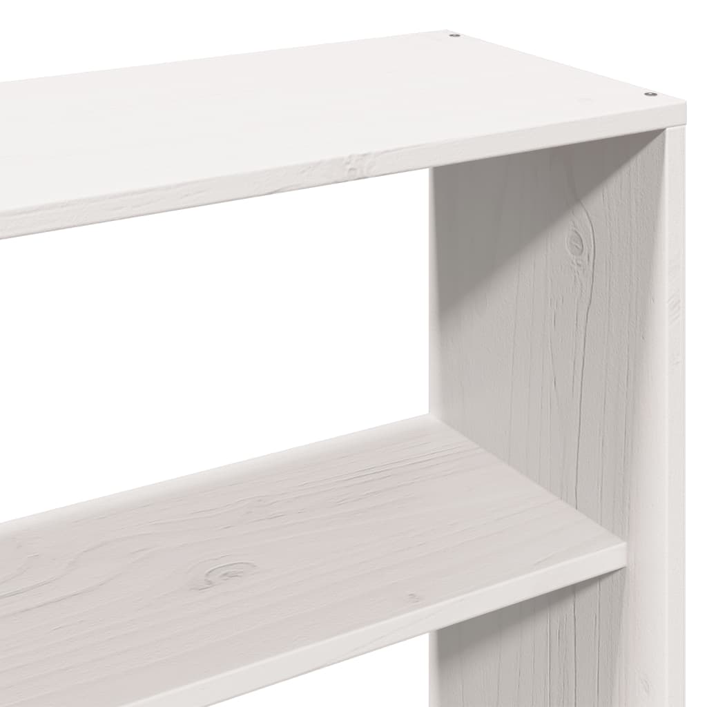 Bookcase Bed without Mattress White 180x200 cm Super King Solid Wood