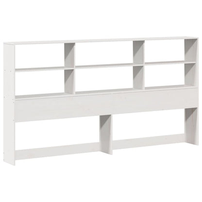 Bookcase Bed without Mattress White 200x200 cm Solid Wood