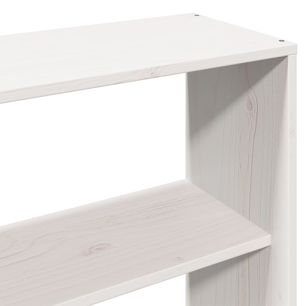 Bookcase Bed without Mattress White 200x200 cm Solid Wood