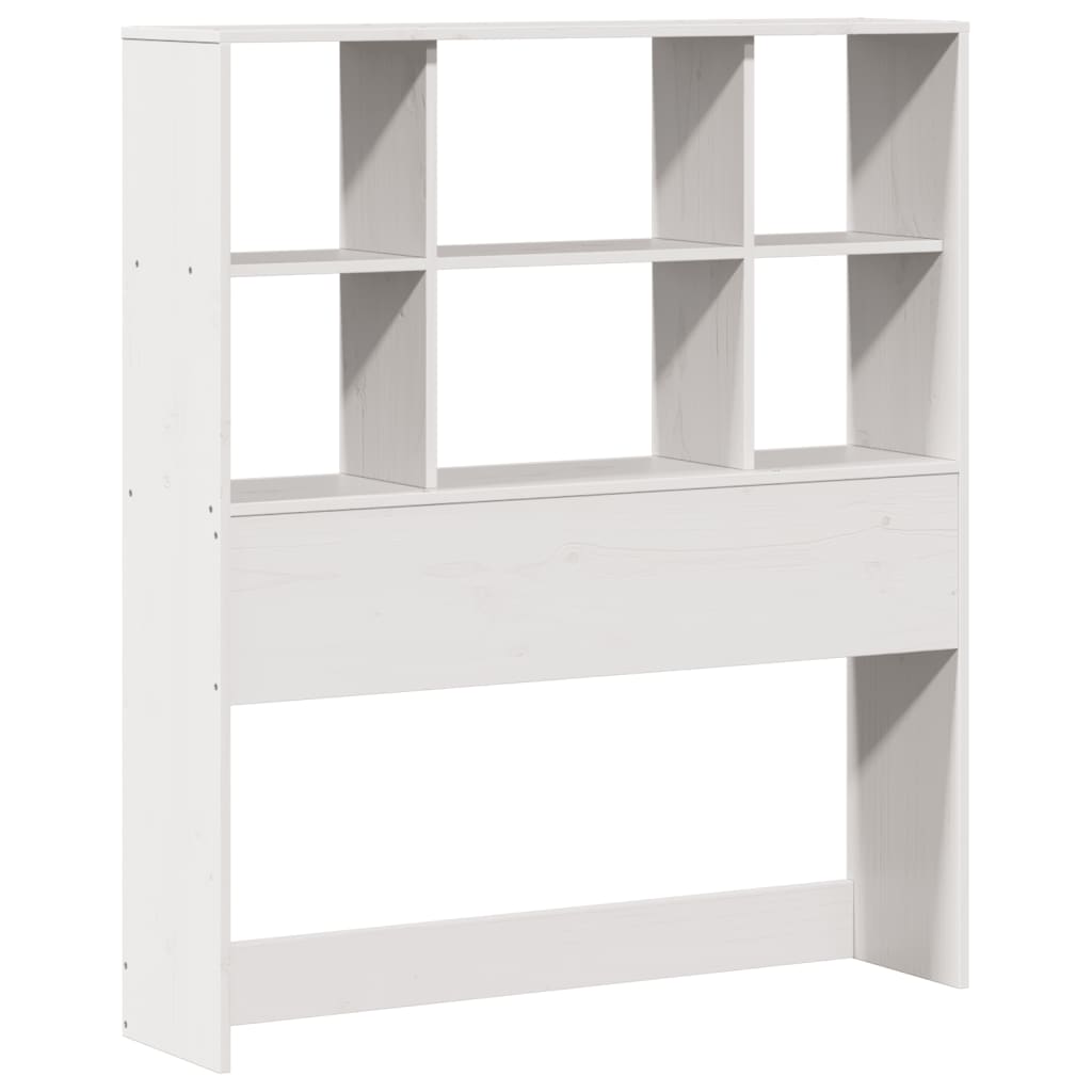 Bookcase Bed without Mattress White 90x190 cm Single Solid Wood