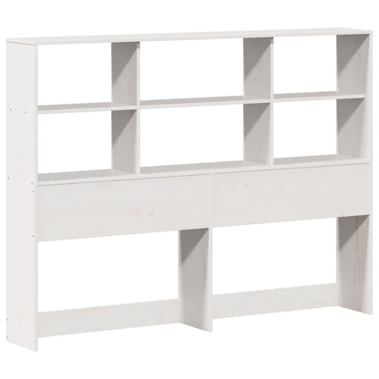 Bookcase Bed without Mattress White 140x190 cm Solid Wood