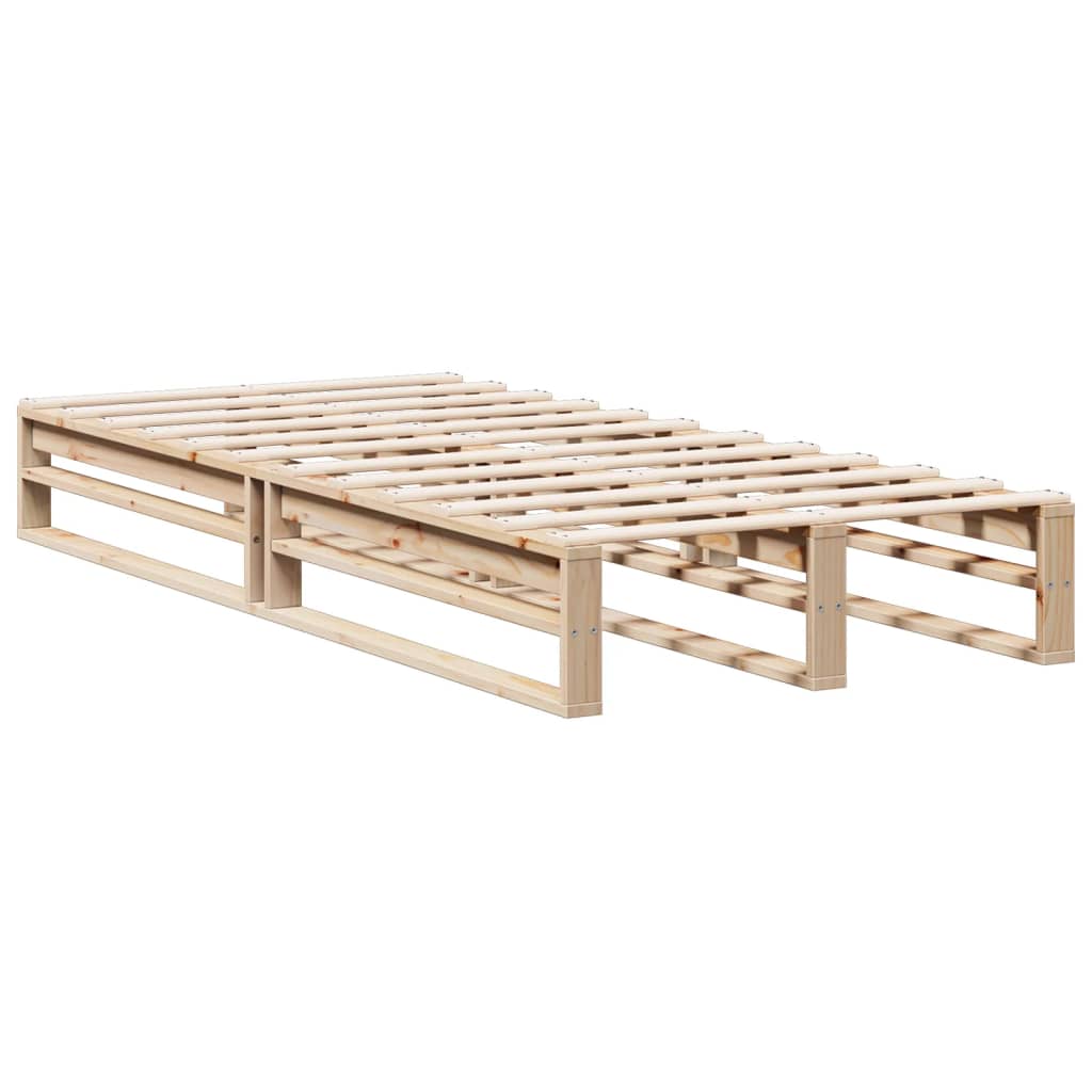 Bookcase Bed without Mattress 90x200 cm Solid Wood Pine