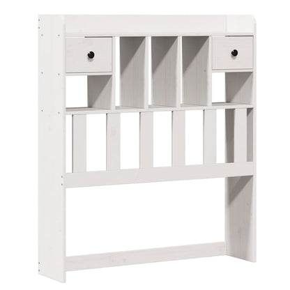 Bookcase Bed without Mattress White 90x200 cm Solid Wood Pine