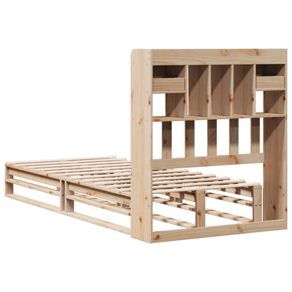 Bookcase Bed without Mattress 100x200 cm Solid Wood Pine