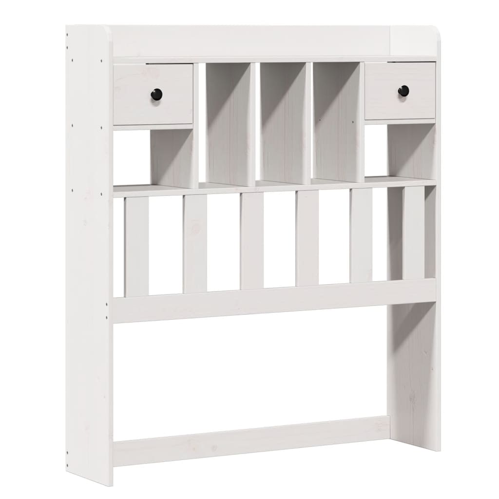 Bookcase Bed without Mattress White 100x200 cm Solid Wood Pine