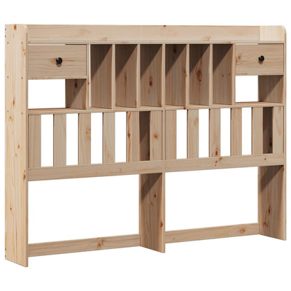 Bookcase Bed without Mattress 150x200 cm King Size Solid Wood Pine