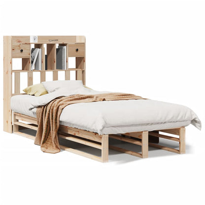 Bookcase Bed without Mattress 90x190 cm Single Solid Wood Pine