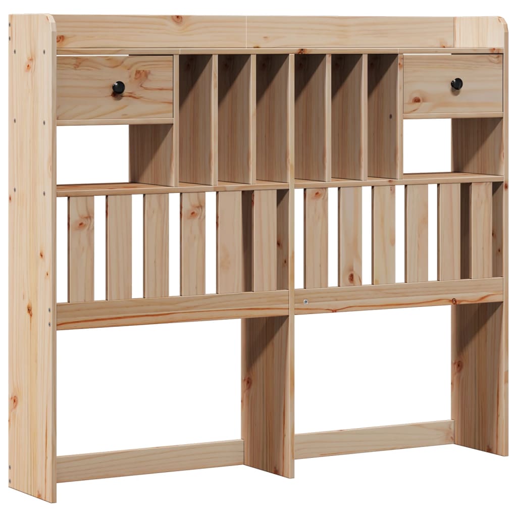 Bookcase Bed without Mattress 120x190 cm Small Double Solid Wood Pine