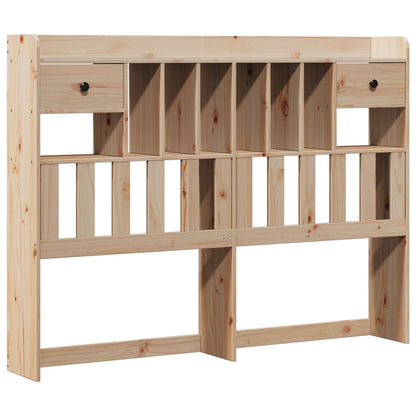 Bookcase Bed without Mattress 140x190 cm Solid Wood Pine