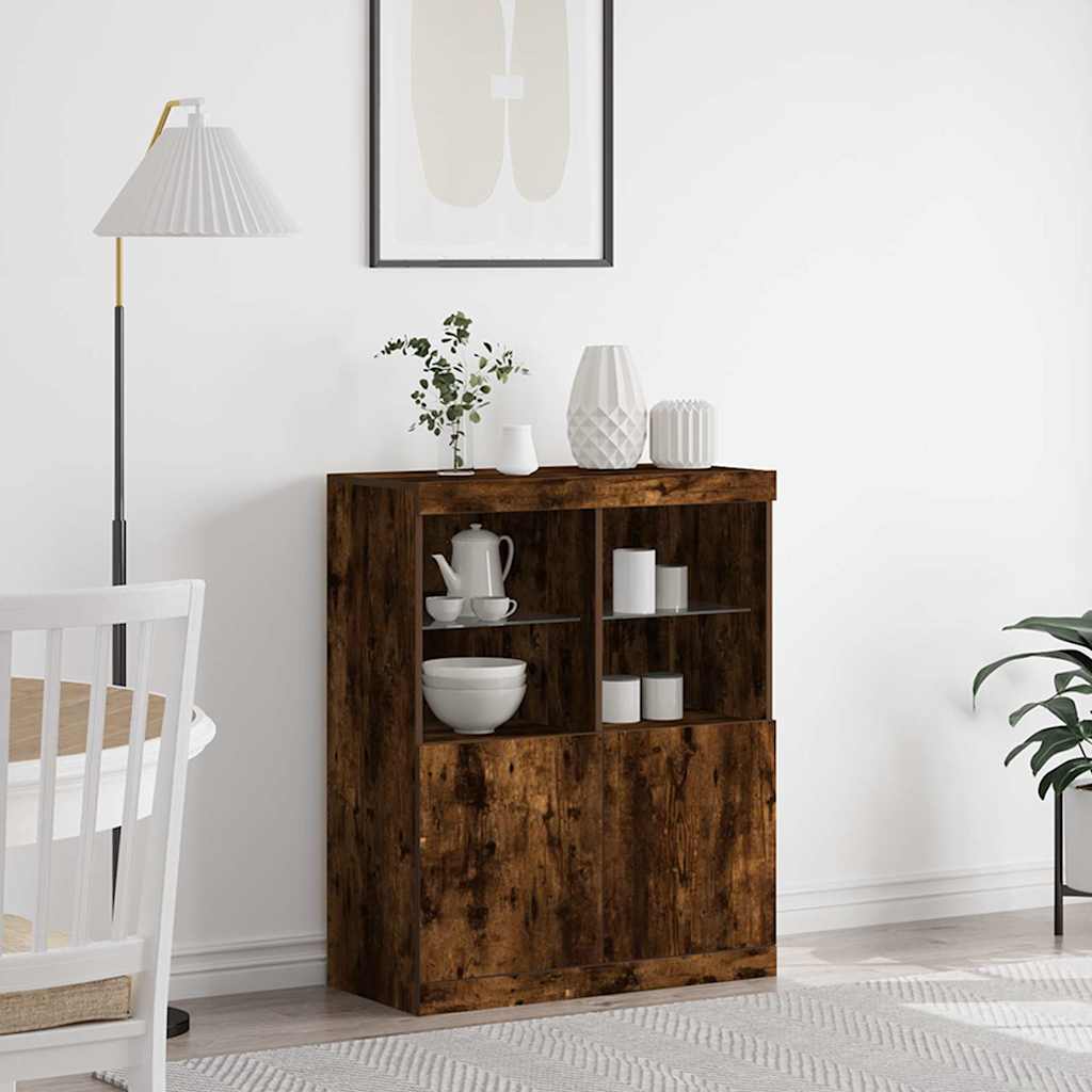 Sideboard Smoked Oak 81x37x100 cm Engineered Wood