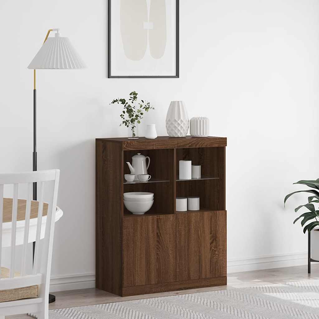 Sideboard Brown Oak 81x37x100 cm Engineered Wood