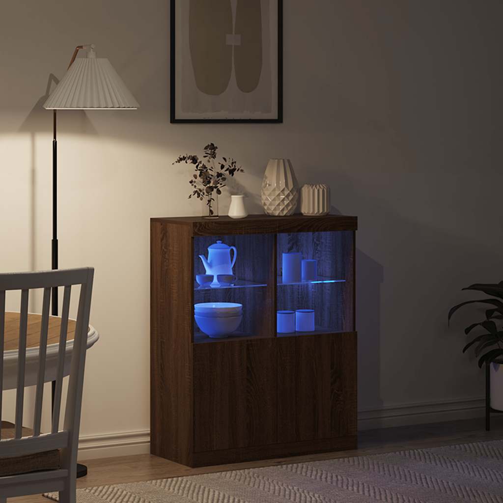 Sideboard Brown Oak 81x37x100 cm Engineered Wood