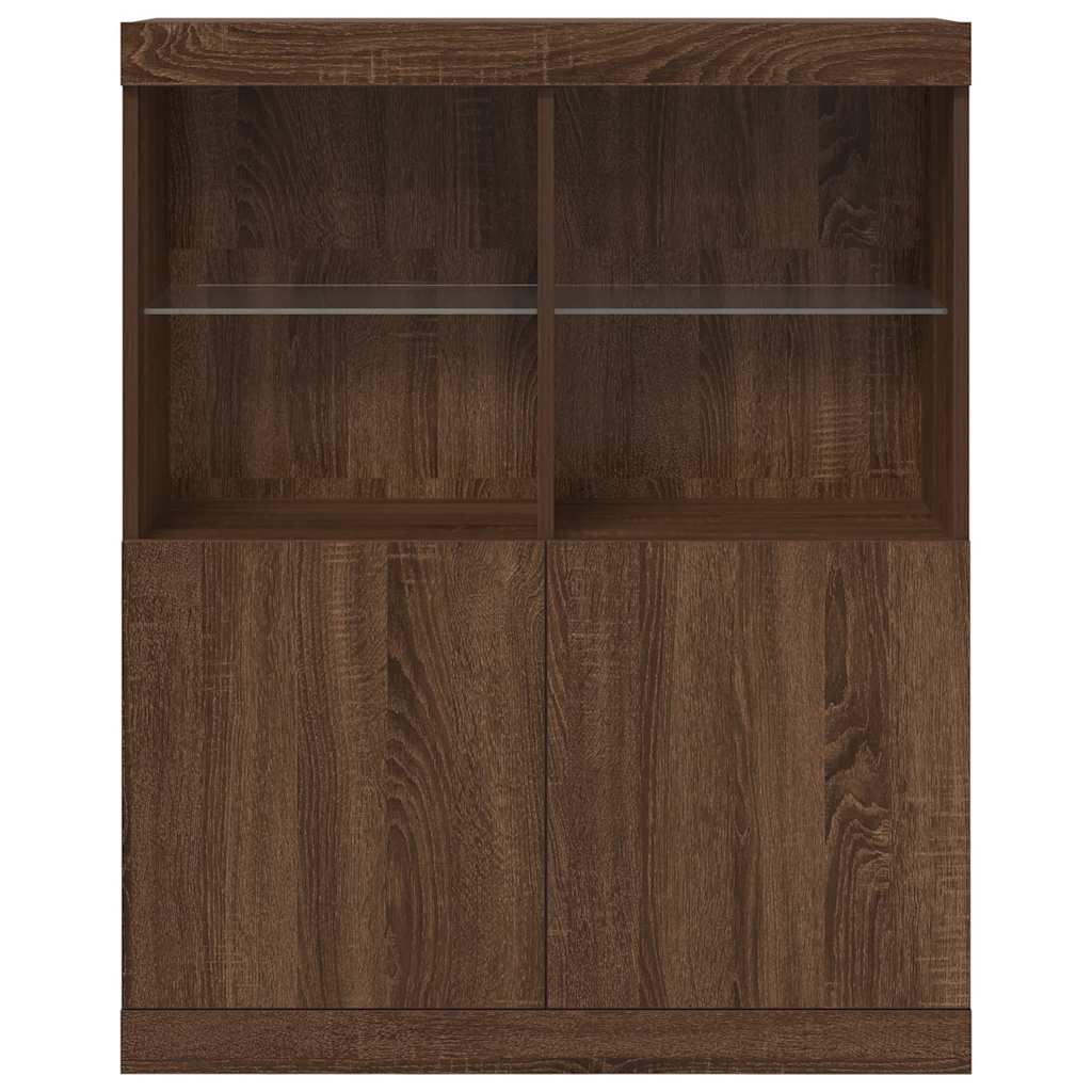 Sideboard Brown Oak 81x37x100 cm Engineered Wood