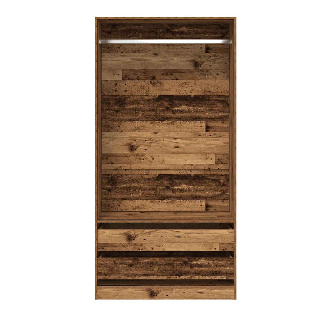 Wardrobe Old Wood 100x50x200 cm Engineered Wood