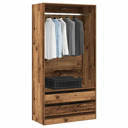 Wardrobe Old Wood 100x50x200 cm Engineered Wood