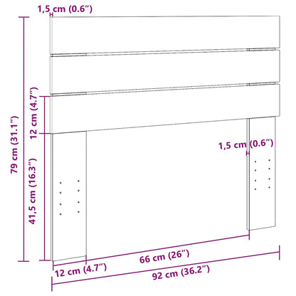 Headboard 90 cm Solid Wood Oak