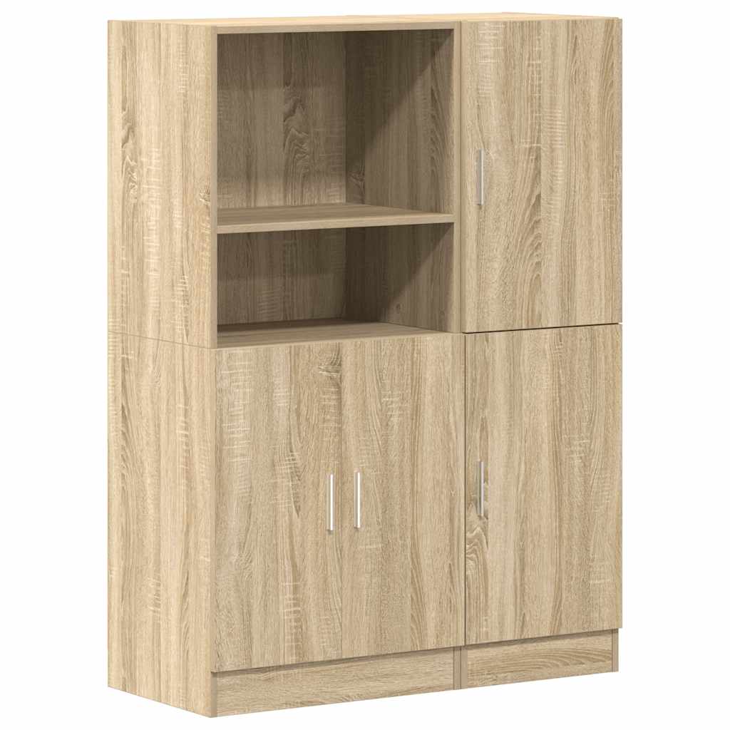 2 Piece Kitchen Cabinet Set Sonoma Oak Engineered Wood