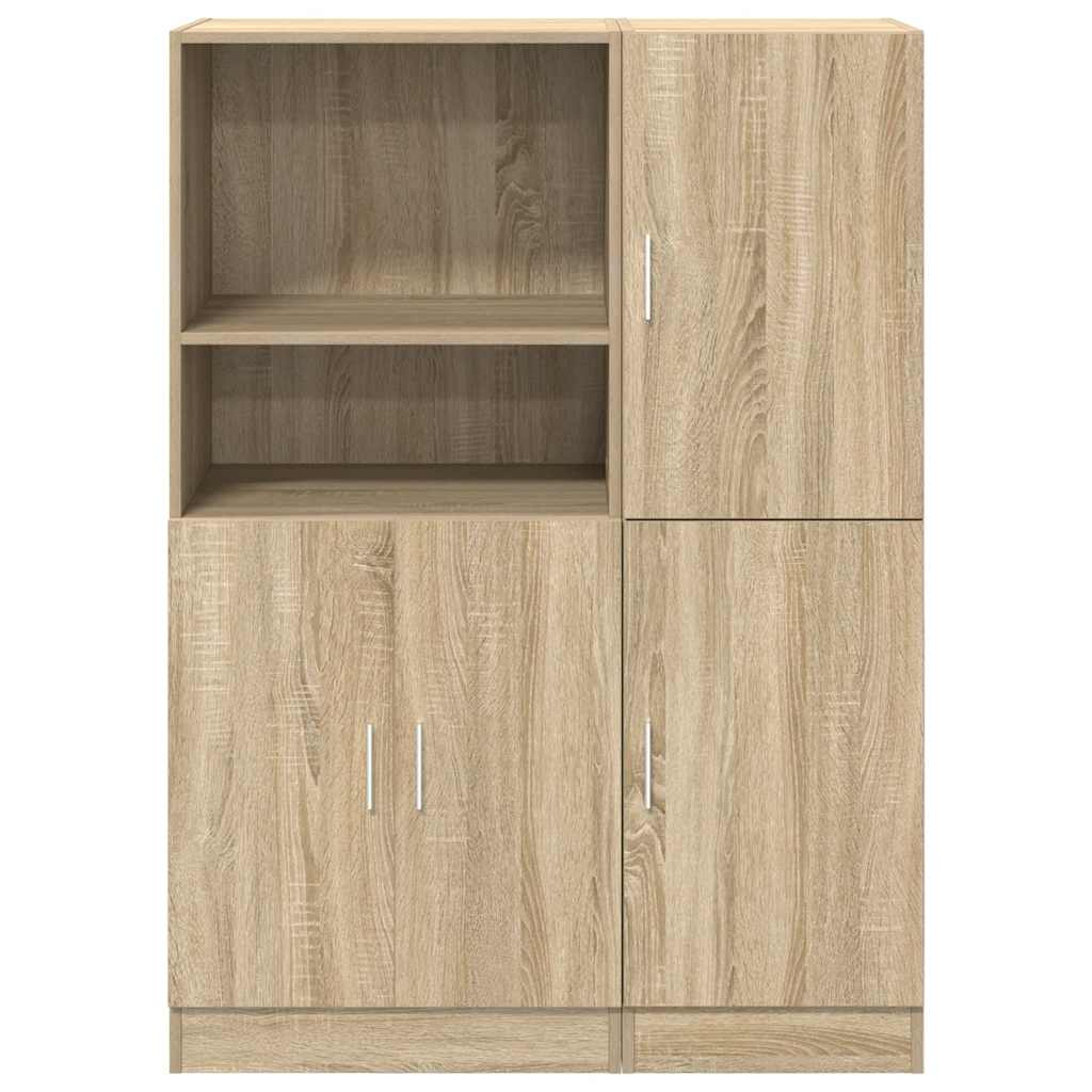 2 Piece Kitchen Cabinet Set Sonoma Oak Engineered Wood