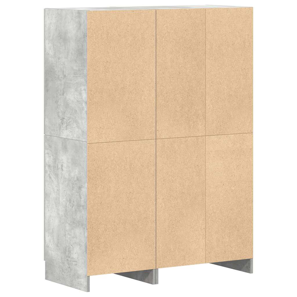 2 Piece Kitchen Cabinet Set Concrete Grey Engineered Wood