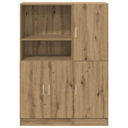 2 Piece Kitchen Cabinet Set Artisian Oak Engineered Wood