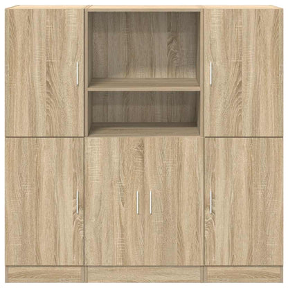 3 Piece Kitchen Cabinet Set Sonoma Oak Engineered Wood