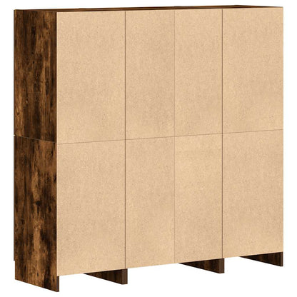 3 Piece Kitchen Cabinet Set Smoked Oak Engineered Wood