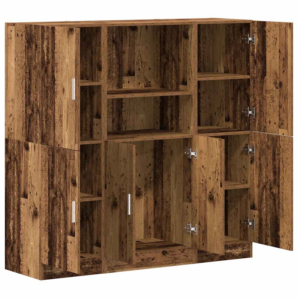 3 Piece Kitchen Cabinet Set Old Wood Engineered Wood