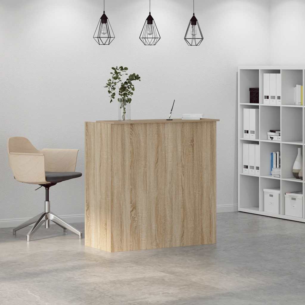 Reception Desk Sonoma Oak 100x50x103.5 cm Engineered Wood