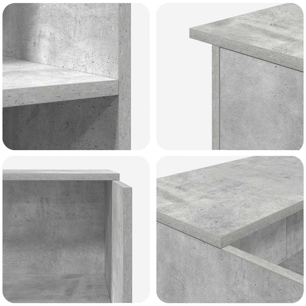 Reception Desk Concrete Grey 100x50x103.5 cm Engineered Wood