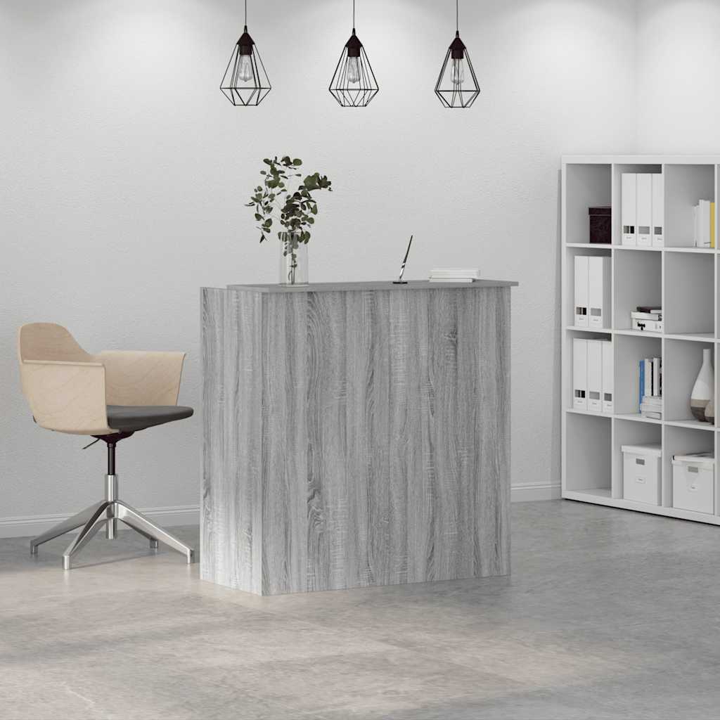 Reception Desk Grey Sonoma 100x50x103.5 cm Engineered Wood