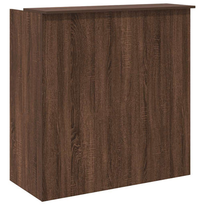 Reception Desk Brown Oak 100x50x103.5 cm Engineered Wood