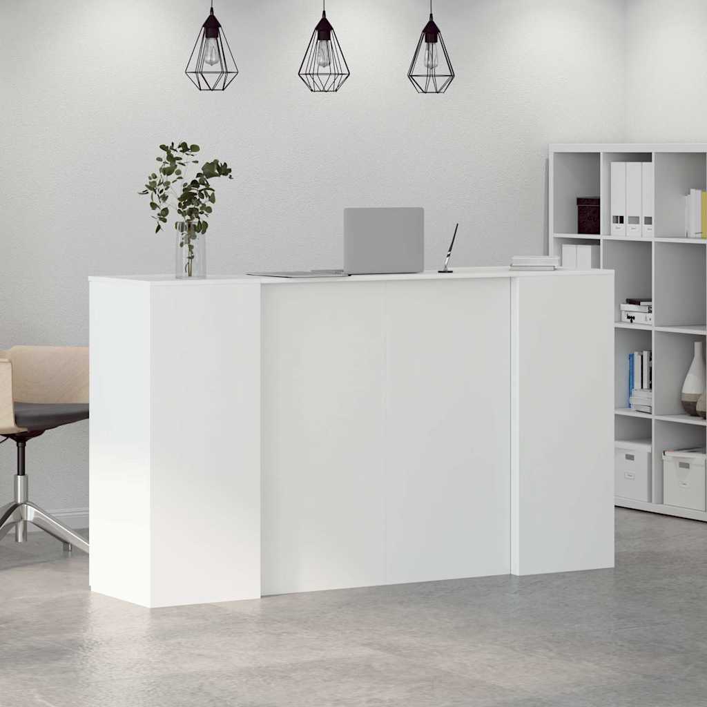 Reception Desk White 180x50x103.5 cm Engineered Wood