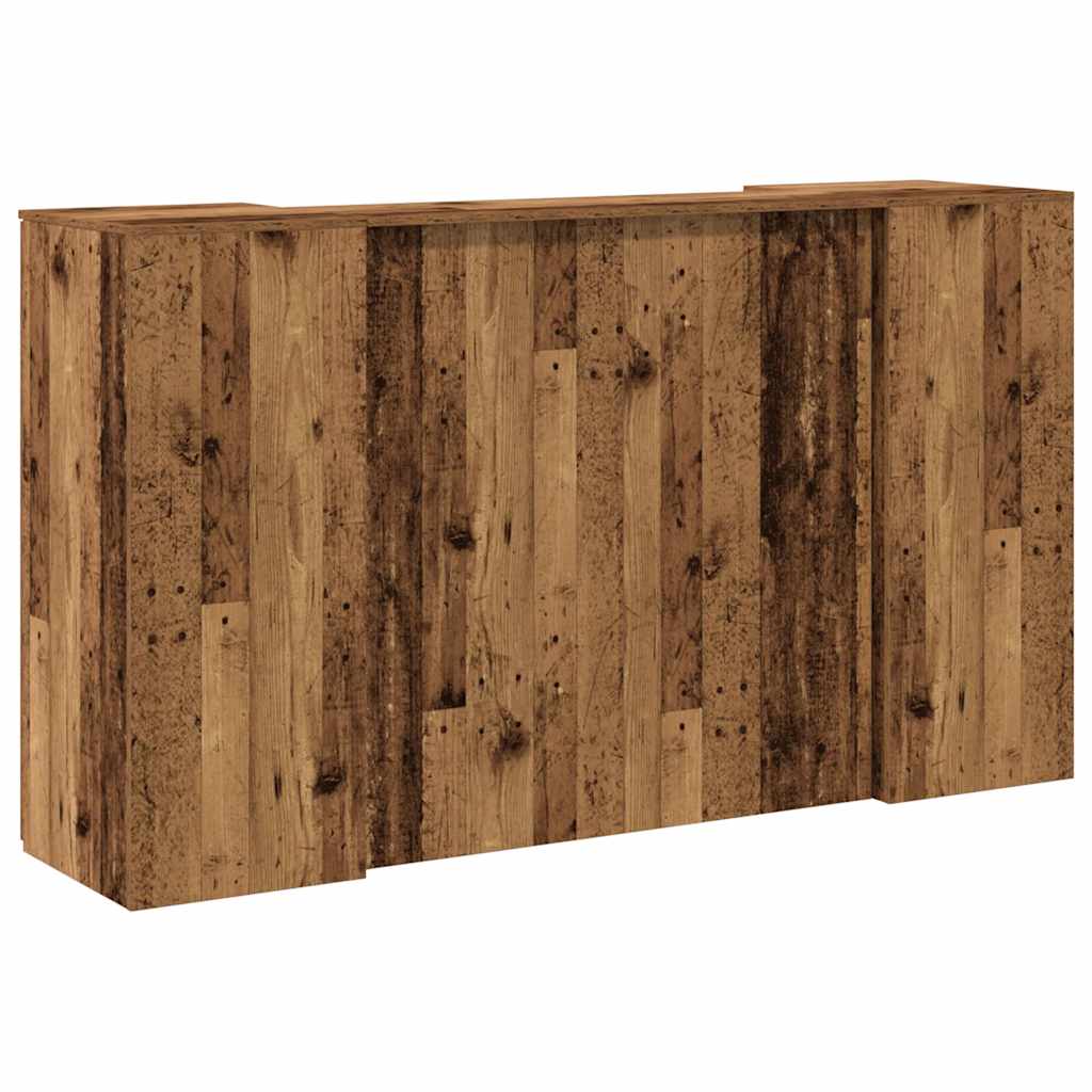 Reception Desk Old Wood 180x50x103.5 cm Engineered Wood