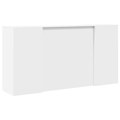 Reception Desk White 200x50x103.5 cm Engineered Wood