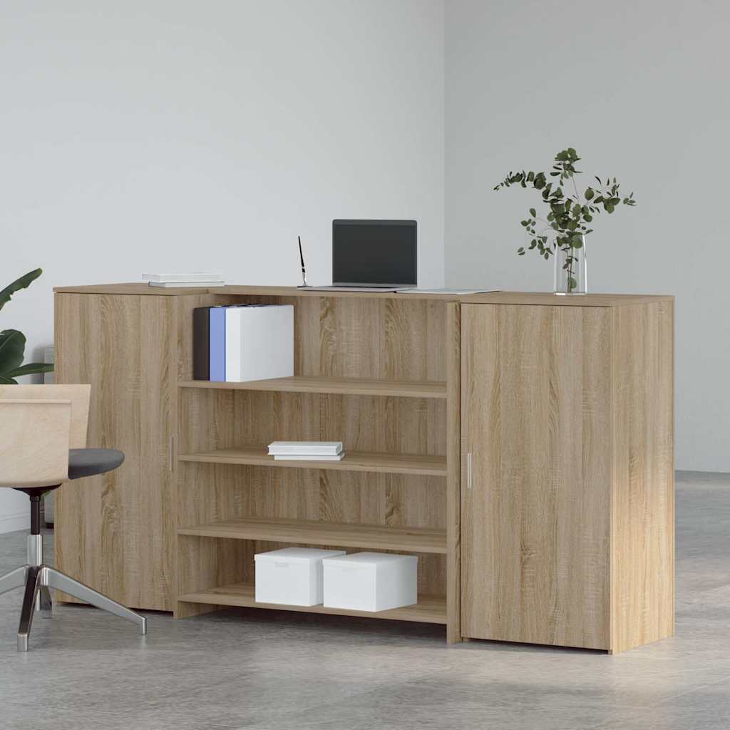 Reception Desk Sonoma Oak 200x50x103.5 cm Engineered Wood