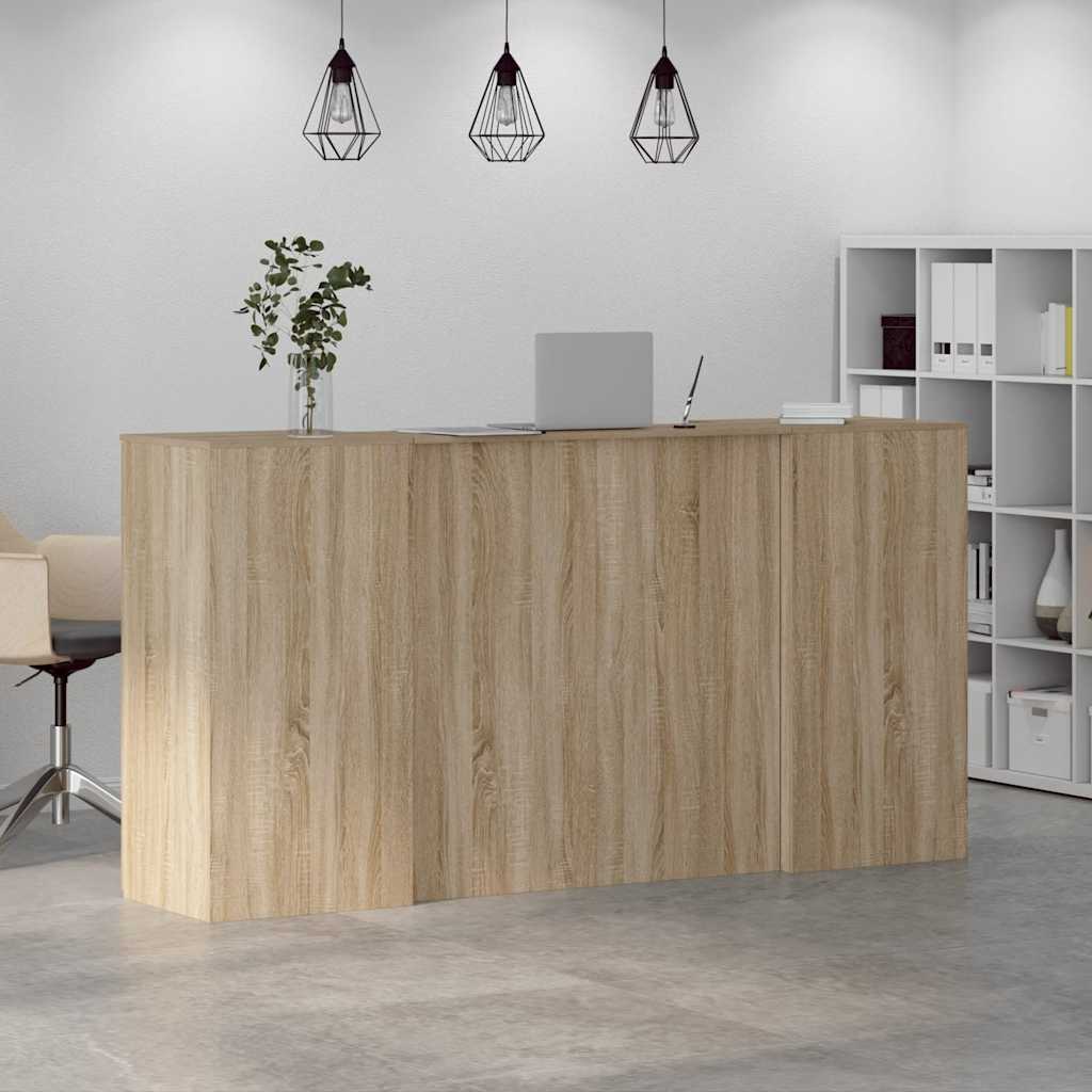 Reception Desk Sonoma Oak 200x50x103.5 cm Engineered Wood