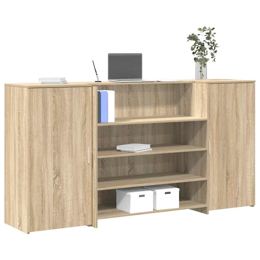 Reception Desk Sonoma Oak 200x50x103.5 cm Engineered Wood