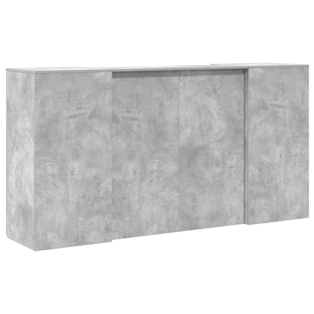 Reception Desk Concrete Grey 200x50x103.5 cm Engineered Wood