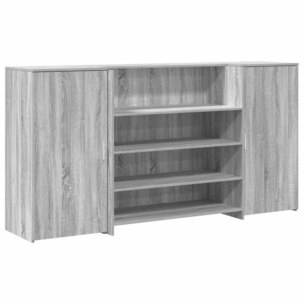 Reception Desk Grey Sonoma 200x50x103.5 cm Engineered Wood