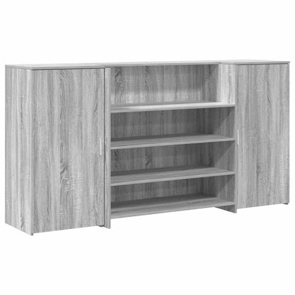 Reception Desk Grey Sonoma 200x50x103.5 cm Engineered Wood